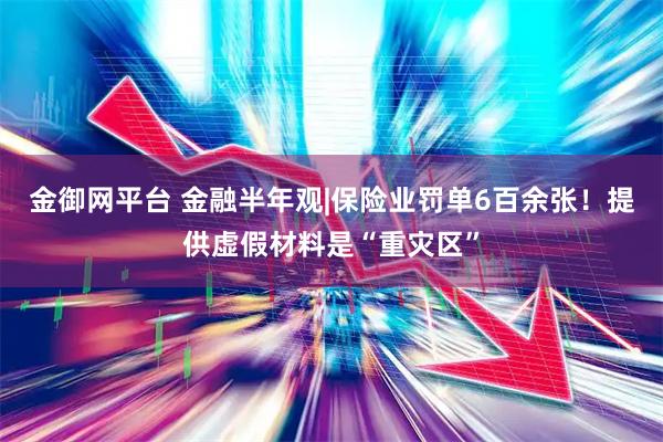 金御网平台 金融半年观|保险业罚单6百余张！提供虚假材料是“重灾区”