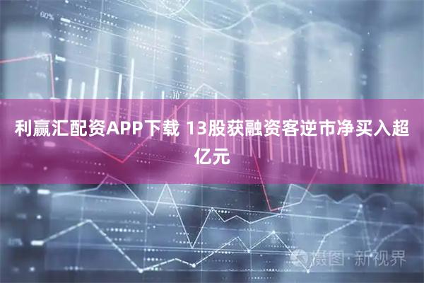 利赢汇配资APP下载 13股获融资客逆市净买入超亿元