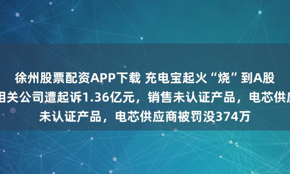 徐州股票配资APP下载 充电宝起火“烧”到A股公司，罗马仕及相关公司遭起诉1.36亿元，销售未认证产品，电芯供应商被罚没374万